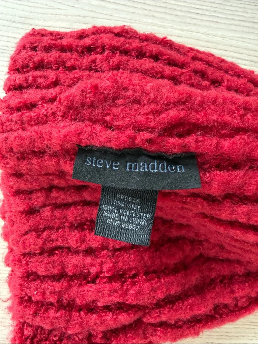 Cozy Chunky Knit Beanie - Dark Red